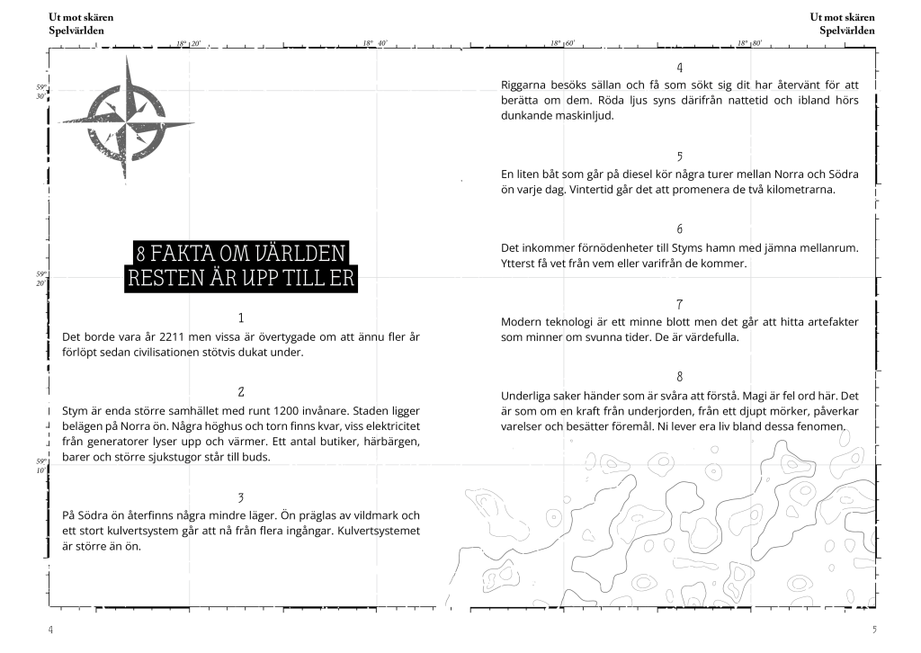 ums3 "Ut mot skären", Ockult örtmästare 2018, sid 4-5